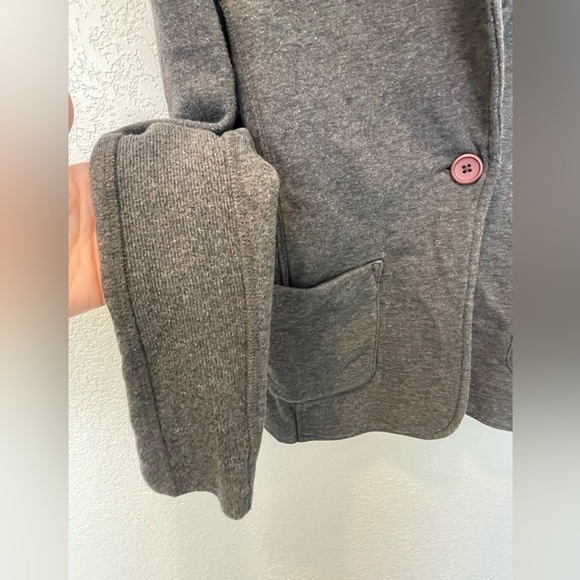 James Perse Grey Gray Cotton Jersey Blazer Cardigan Size 1 Small - Picture 9 of 9